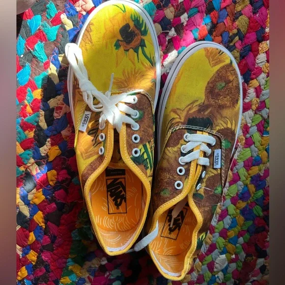 NWOB Rare Limited Edition Van Gogh Sunflowers Vans Size